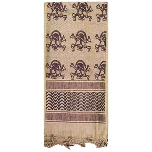 Fox Outdoor Products Tactical Shemagh, Tan/Skulls,One Size - Image 2