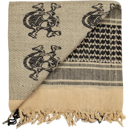 Fox Outdoor Products Tactical Shemagh, Tan/Skulls,One Size - Image 1