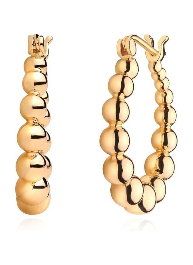 Mevecco - Women Huggie Earrings Gold Hoop 14K Gold Filled Small Simple Handmade Hypoallergenic Everyday Jewelry - Image 1