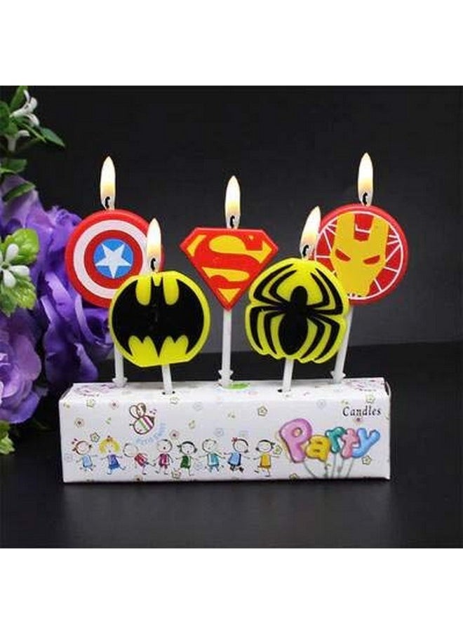Funcart Funcart Superhero Birthday Candles(5pcs/Pack)  - Image 2