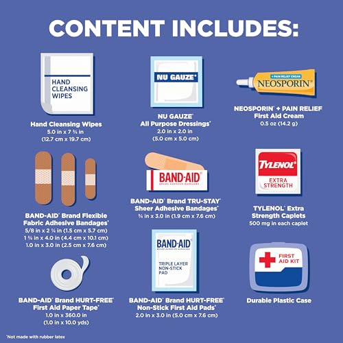 BAND-AID Brand Travel Ready Portable Emergency First Aid Kit for Minor Wound Care, Perfect for Home, Car, Travel, Camping Essentials & Outdoor Emergency Kit, 80 Pieces - Image 5