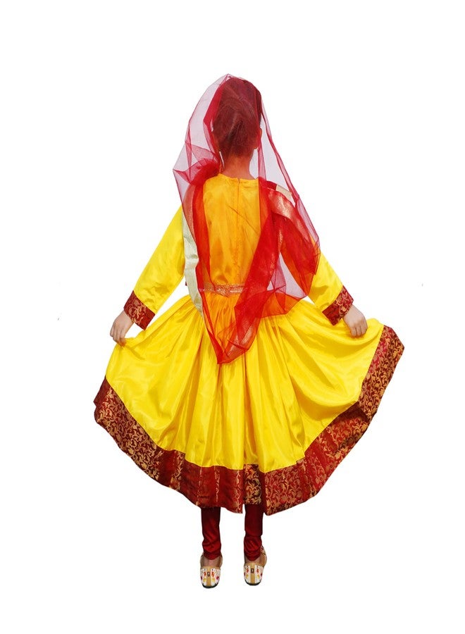 DESI ANDAAZ Indian Classical Dance Kathak Anarkali,Tights Dupatta Kids Fancy Dress Costume(8-9Years) - Image 2