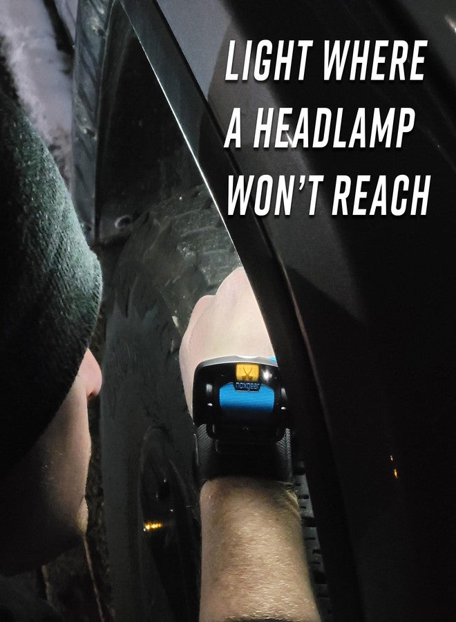 noxgear Wrist Light 500 Lumen Lightweight Hands-Free Flashlight - 100° Wide Flood Beam - USB-C Rechargeable - IP-64 Waterproof - 2 Brightness Modes - for Dog Walkers, Runners, Avid Night Enthusiasts - Image 4