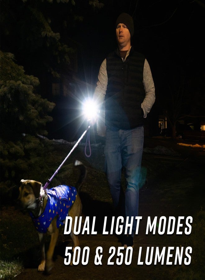 noxgear Wrist Light 500 Lumen Lightweight Hands-Free Flashlight - 100° Wide Flood Beam - USB-C Rechargeable - IP-64 Waterproof - 2 Brightness Modes - for Dog Walkers, Runners, Avid Night Enthusiasts - Image 3