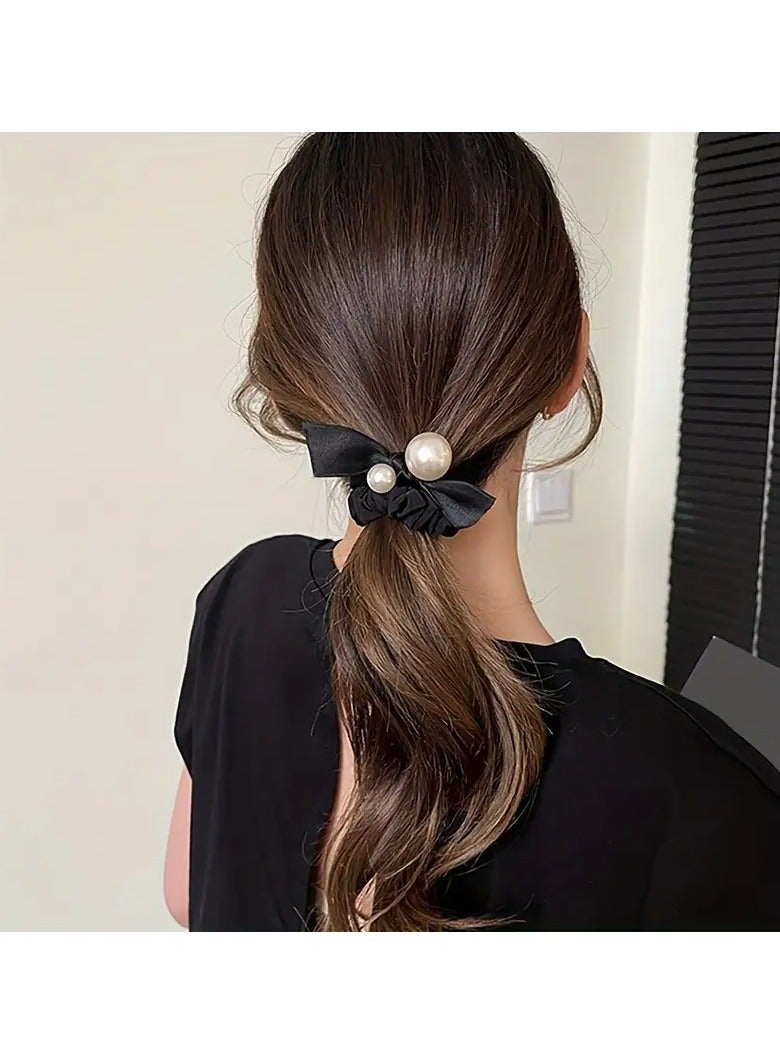 Goolsky رباط شعر مزين بتاج من اللؤلؤ الصناعي بتصميم بسيط - Image 2