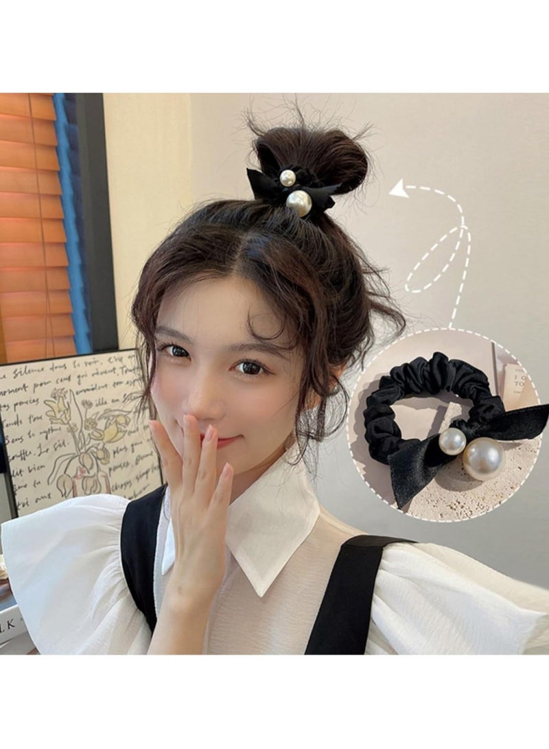 Goolsky رباط شعر مزين بتاج من اللؤلؤ الصناعي بتصميم بسيط - Image 4