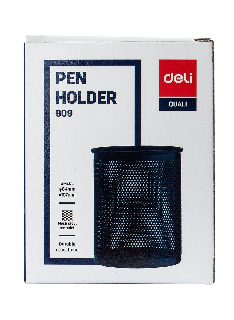 Deli E909 Pen Holder 桅84脳106mm Mesh Steel Ideal for Office Desktop 鈥?Black - Image 5