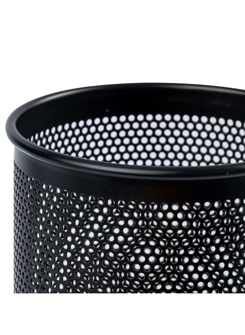 Deli E909 Pen Holder 桅84脳106mm Mesh Steel Ideal for Office Desktop 鈥?Black - Image 4