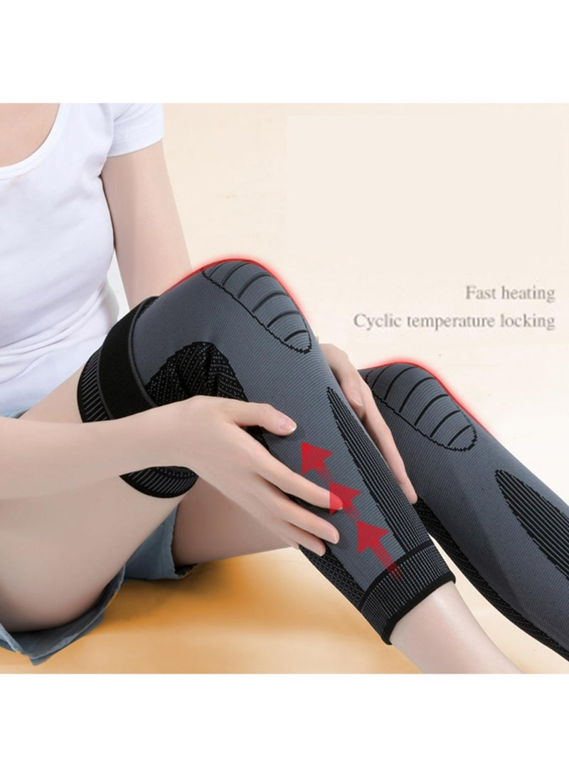 YOUGE Knee Pads, Wormwood Knee Protection for Warm,Sports Protective Gear,Acupressure Self-Heating Knee Sleeve, Self-Heating Knee Sleeve, Compression Knee Brace for Women & Men (Orange, Large) - Image 2