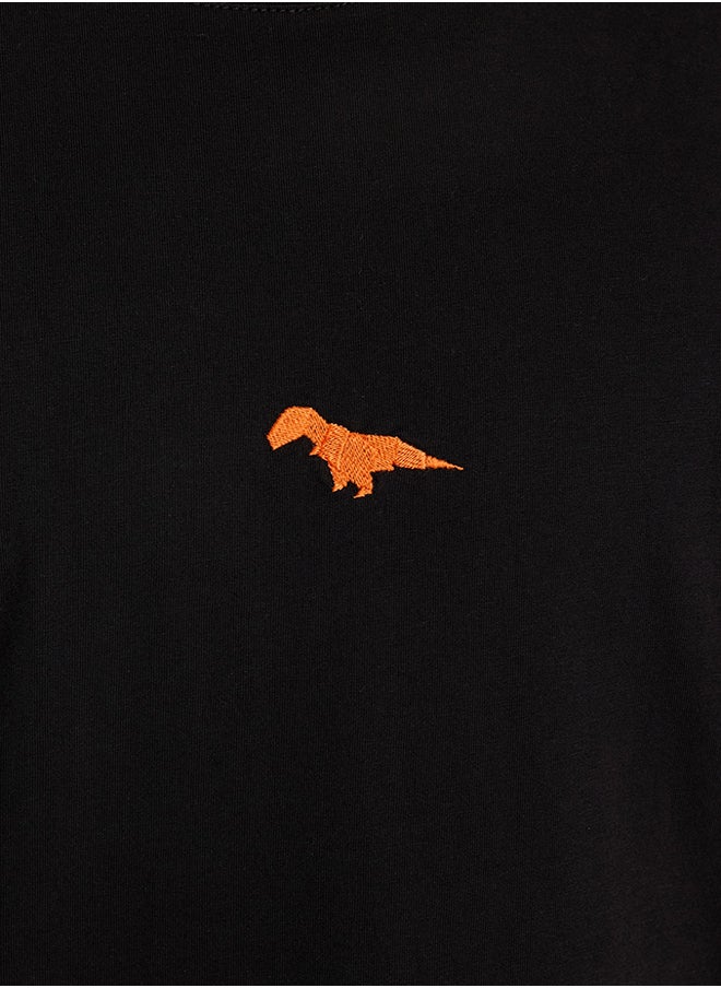 Black Oversize Fit Crew Neck Short Sleeve Dinosaur Embroidered 100% Cotton T-Shirt TMNSS23TS00243 - pzsku/Z5F9CD2C2D17FDF3DDE5BZ/45/_/1730941497/038d01d0-5dc7-4a9f-bfba-42d93576e399