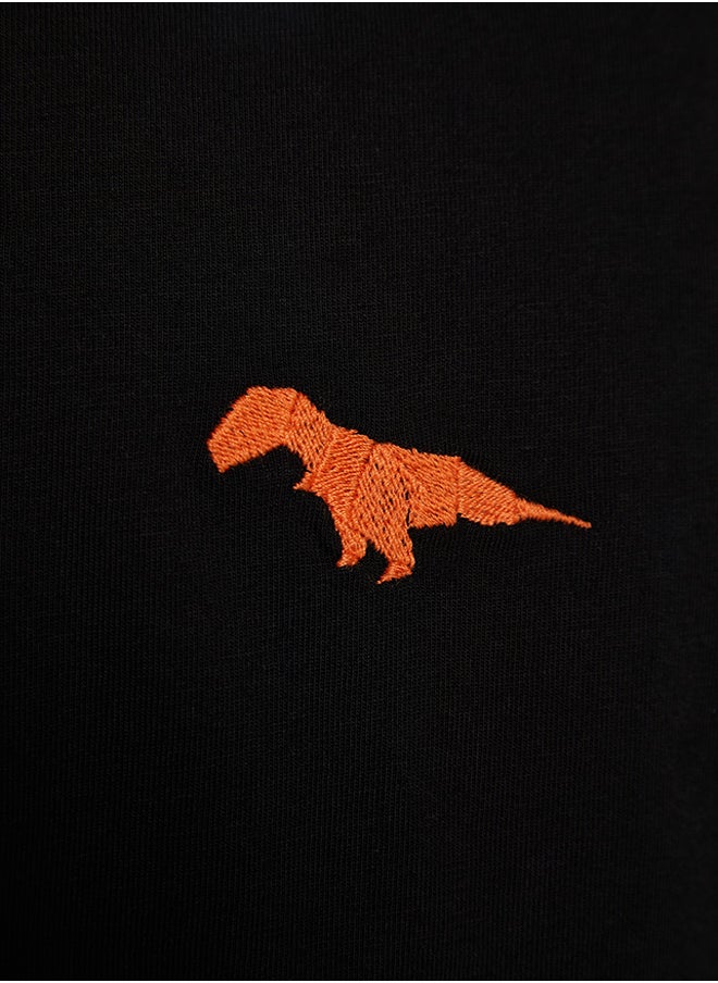 Black Oversize Fit Crew Neck Short Sleeve Dinosaur Embroidered 100% Cotton T-Shirt TMNSS23TS00243 - pzsku/Z5F9CD2C2D17FDF3DDE5BZ/45/_/1730941498/fadf6972-7faf-43da-9b0b-7ce114b07d55