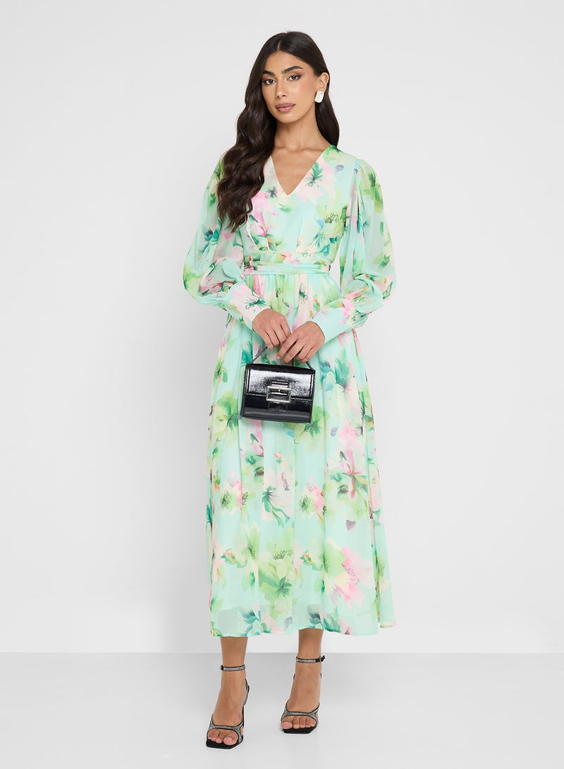 ايلا فستان بطبعة زهور - Image 1