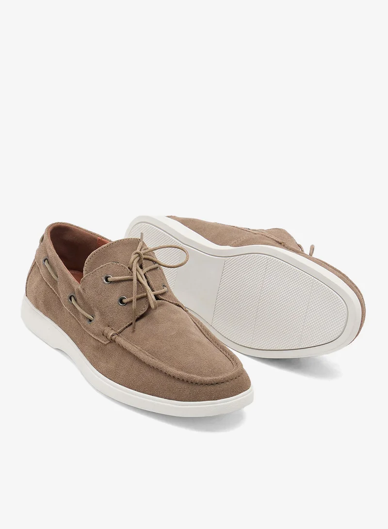 Robert Wood Genuine Suede Leather Boat Shoes