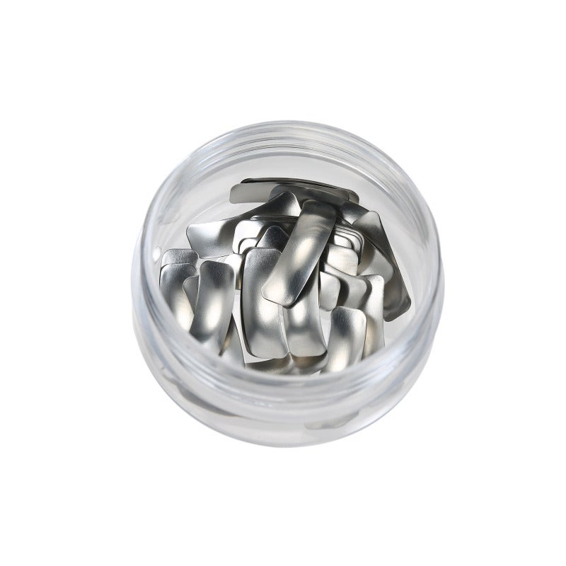 Dental Sectional Contoured Matrices 50pcs Reinforced Elastic Metal - Tight Contact Non-Impaction Separation Matrix Bands for Dental Clinic Orthodontic Molars Deciduous Teeth - Image 1