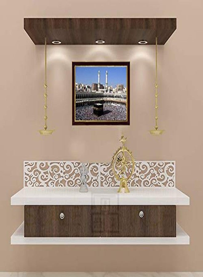 SAF paintings Masjid Makkah Madina Sparkle Coated Digital Reprint Painting (13.25 inch x 9.25 inch) SANFR4627 - Image 2