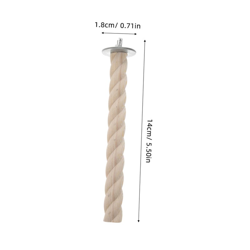 Natural Wood Parrot Teething Stick Toy Bird Perch Cage Accessory For Parakeets - Image 3