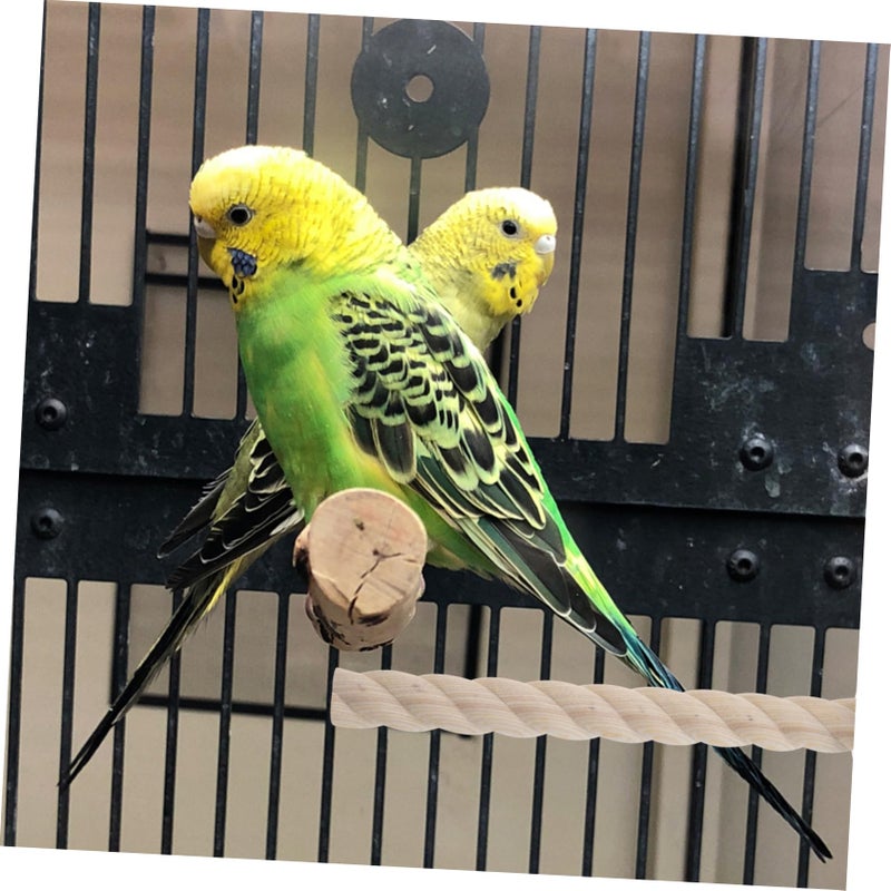 Natural Wood Parrot Teething Stick Toy Bird Perch Cage Accessory For Parakeets - Image 4