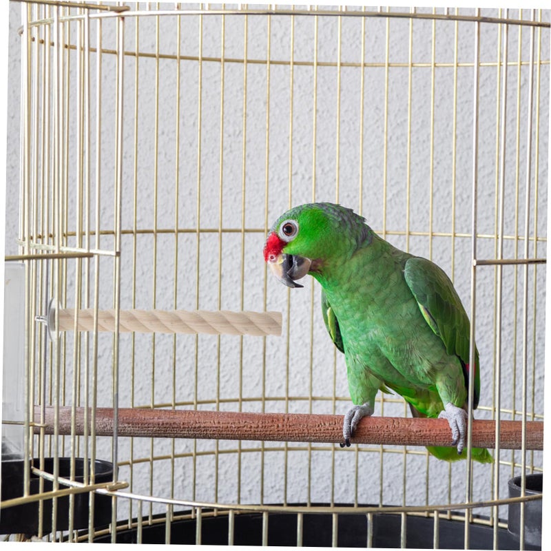 Natural Wood Parrot Teething Stick Toy Bird Perch Cage Accessory For Parakeets - Image 5
