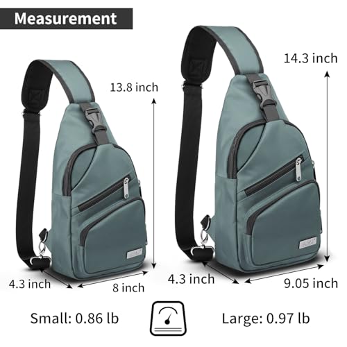 AMJ Crossbody Hiking Casual Sling Bag For Men Women Travel Camping Chest Backpack Daypack - Image 3