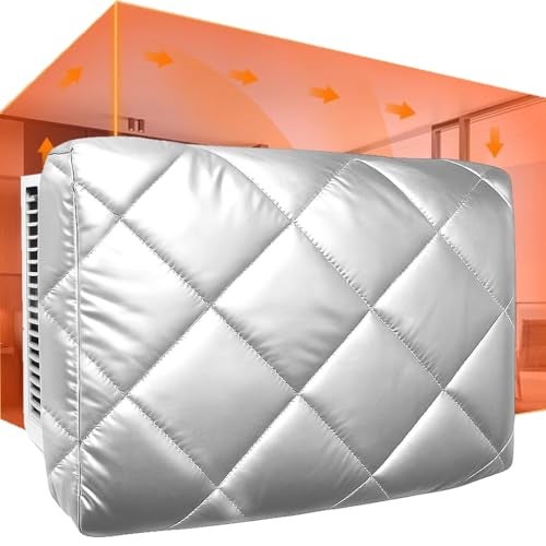 peachbasket Anti-fall Thickened Window Air Conditioner Cover Inside 【Silver】- Windproof Waterproof Insulated - Universal Window AC Unit Cover For Indoor(M-18.8*14.2*3in) - Image 1
