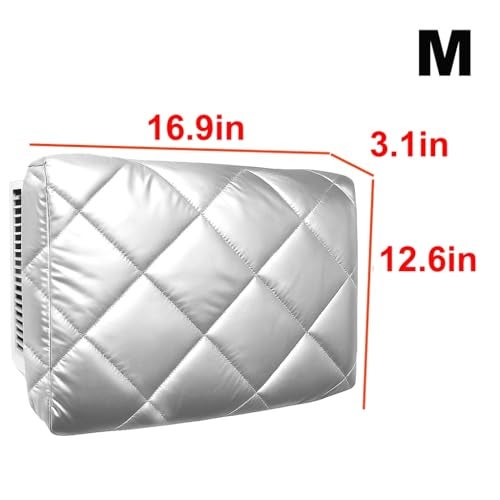 peachbasket Anti-fall Thickened Window Air Conditioner Cover Inside 【Silver】- Windproof Waterproof Insulated - Universal Window AC Unit Cover For Indoor(M-18.8*14.2*3in) - Image 5