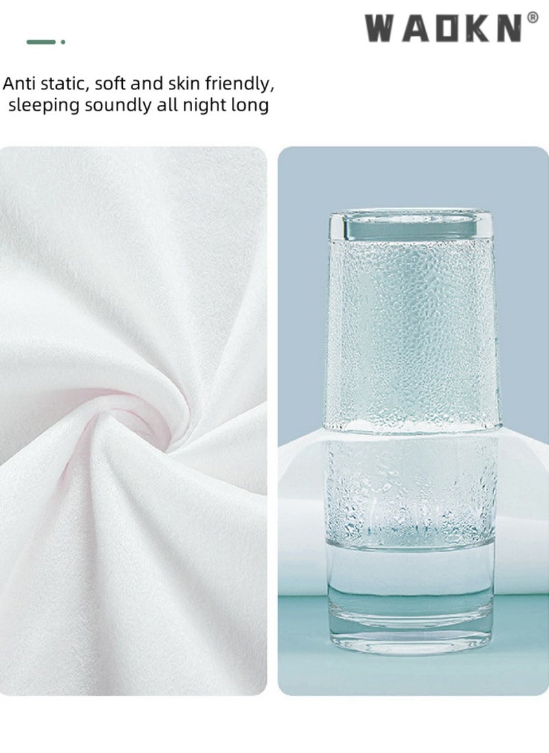 WAOKN 4Pcs Disposable Bedding Set Travel Disposable Bed Sheets,Travel Pillow and Blanket Set,Portable Disposable Bed Sheets, for Business Trips, Hotels Non Washable Travel Supplies 230cm*220cm White  - Image 2
