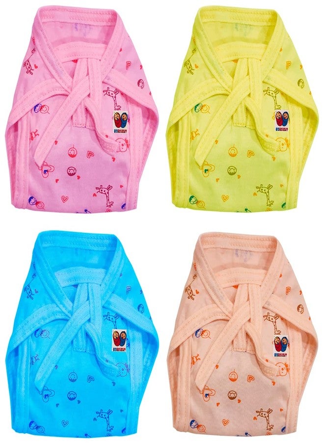 Bigbought New Born Baby Care Cloth Set Combo (Set of 28, 4Jhabla, 8Nappy, 8Mittens,4Cap Hosiery Material and 4 Plastic mat, Random Print - Image 3