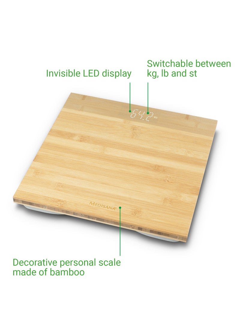 Medisana - PS440 Bamboo Digital Personal Scale - Image 1