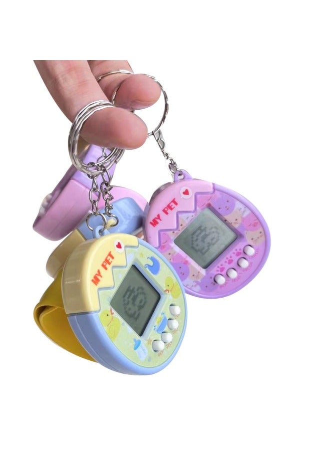 إسكدنيا آلة الحيوانات الأليفة الإلكترونية للأطفال 160 نوعًا من راحة اليد الافتراضية الكلاسيكية لتطوير لعبة سلسلة مفاتيح الطالب - اللون: وردي (37 جم) - Image 4