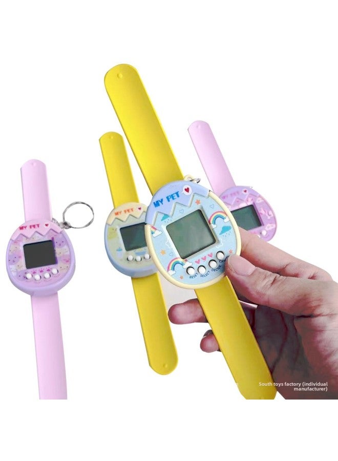 إسكدنيا آلة الحيوانات الأليفة الإلكترونية للأطفال 160 نوعًا من راحة اليد الافتراضية الكلاسيكية لتطوير لعبة سلسلة مفاتيح الطالب - اللون: وردي (37 جم) - Image 2