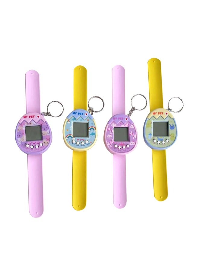 إسكدنيا آلة الحيوانات الأليفة الإلكترونية للأطفال 160 نوعًا من راحة اليد الافتراضية الكلاسيكية لتطوير لعبة سلسلة مفاتيح الطالب - اللون: وردي (37 جم) - Image 3