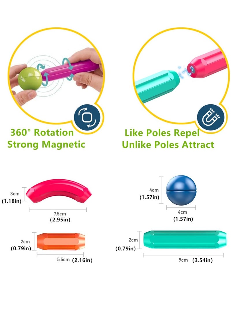 MAGIC VAULT Magnetic Stick, Balls and Rods Set, Building Sticks Blocks, STEM Stacking Toys Magnet Educational for Kids Boys Girls (42 PCS)  - Image 2