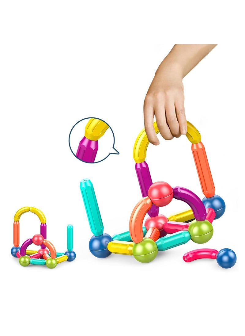 MAGIC VAULT Magnetic Stick, Balls and Rods Set, Building Sticks Blocks, STEM Stacking Toys Magnet Educational for Kids Boys Girls (42 PCS)  - Image 3