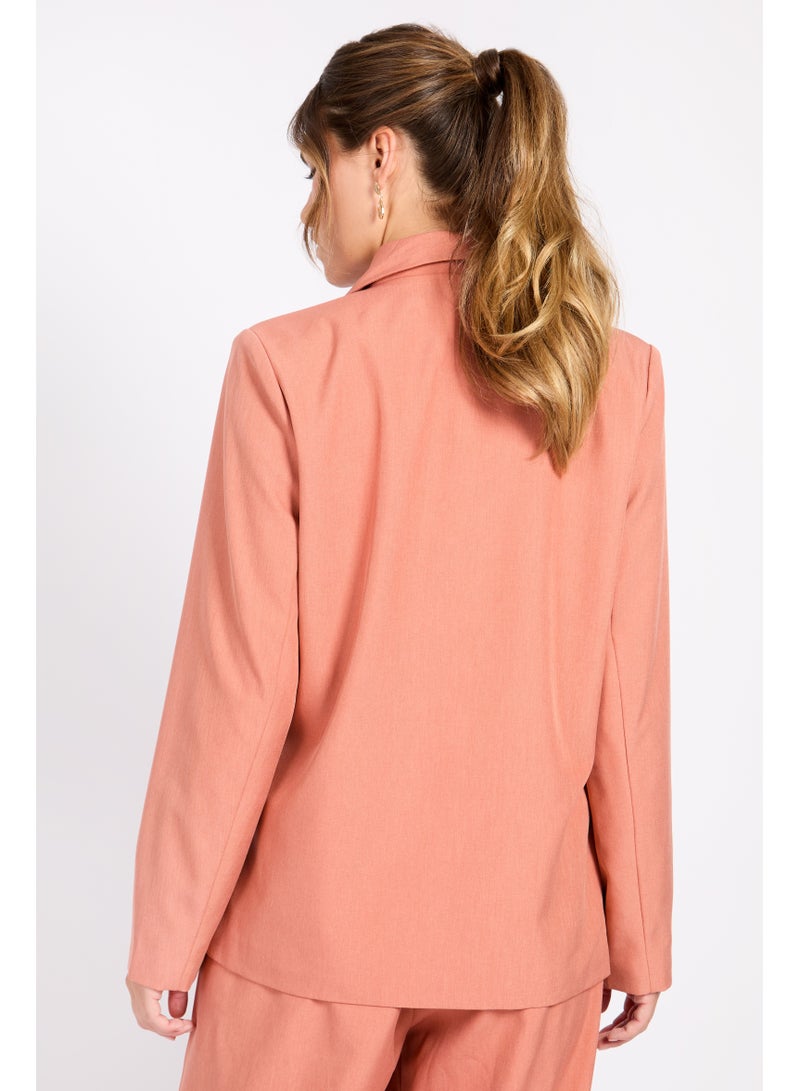 Little Mistress Tailored Clay Blazer  - Image 2