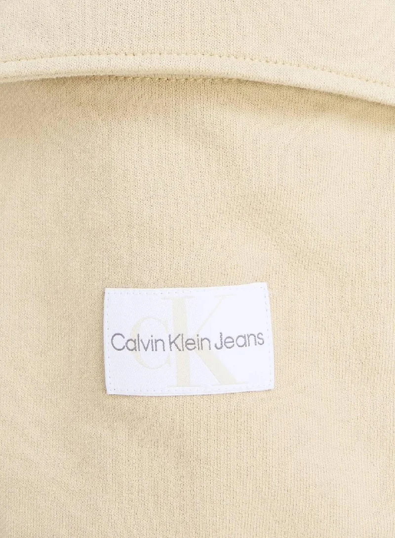 Calvin Klein Jeans Pale Khaki Soft Terry Cargo Joggers for Women | Best Price UAE