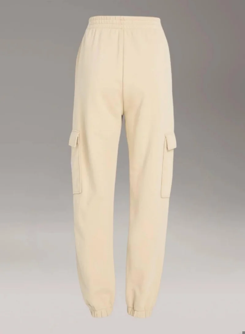 Calvin Klein Jeans Pale Khaki Soft Terry Cargo Joggers for Women | Best Price UAE