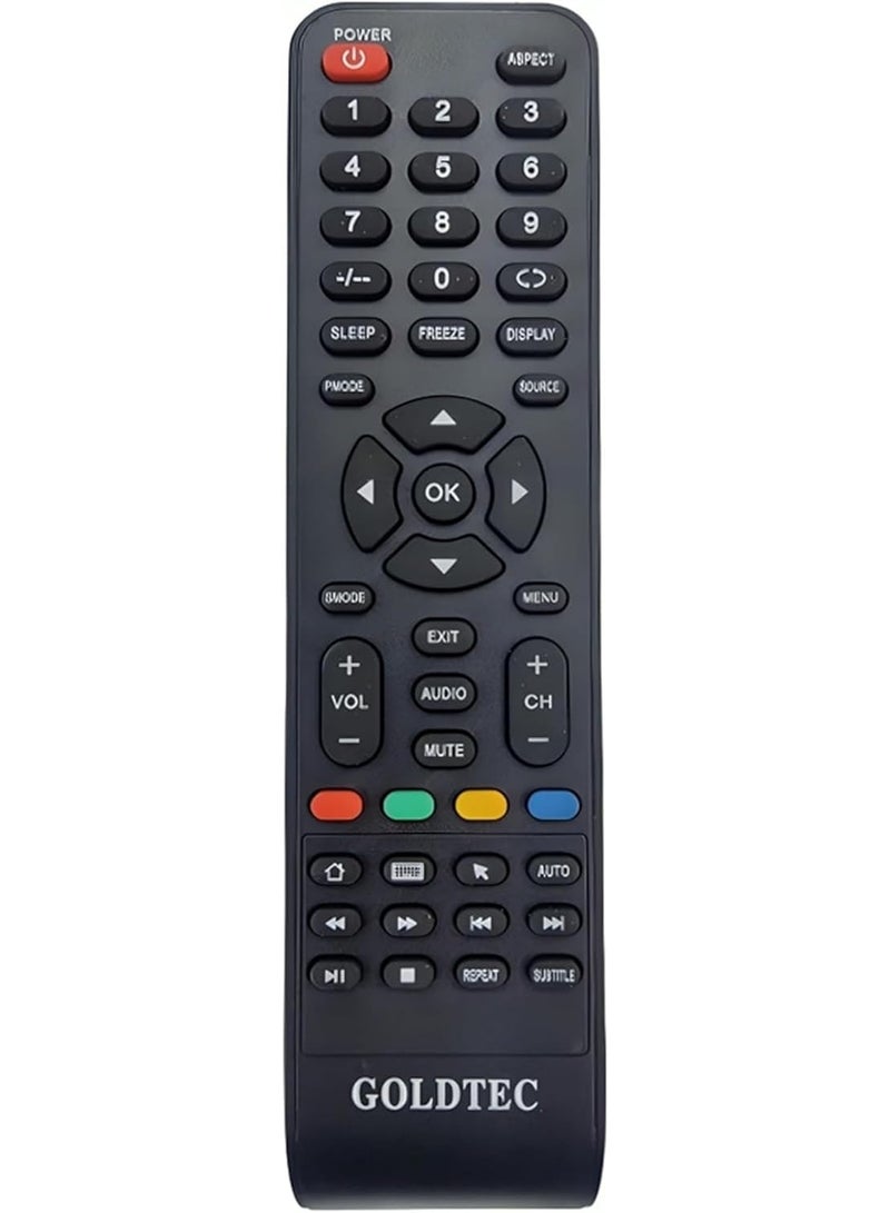 GOLDTEC Replacement Remote Control Compatible With Goldtec LED LCD TV Remote with Full Function Menu Source and Playback Controls - Image 3