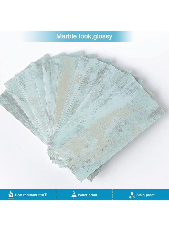 Benice BeNice Peel and Stick Backsplash Large Bathroom Subway Tiles,Peel and Stick Tile Kitchen Backsplash Tiles,Shower Tiles Peel and Stick Wall Tiles Waterproof Teal(23Tiles) Califonia Blue  - Image 2
