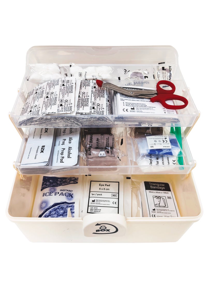 تيانبو فيرست صندوق الأدوية تيانبو فيرست (257 قطعة) - مثالي للاستخدام المنزلي مع مساحة إضافية لتنظيم مستلزماتك الضرورية - Image 3