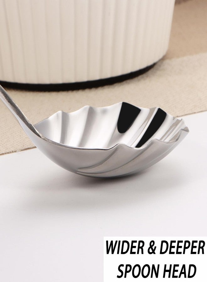 Mafier Large Serving Spoon,9" Serveware Spoons Set,Stainless Steel Catering Serving Utensils for Party Buffet Dinner Banquet Cooking Kitchen Basics,Dishwasher Safe(Silver) - Image 5