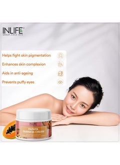 Inlife Natural Papaya Face Cream With Aloe Vera Anti Blemish Cream For Women & Men Paraben Free For All Skin Types (100G) (Pack Of 2)  - Image 5