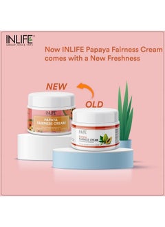 Inlife Natural Papaya Face Cream With Aloe Vera Anti Blemish Cream For Women & Men Paraben Free For All Skin Types (100G) (Pack Of 2)  - Image 3