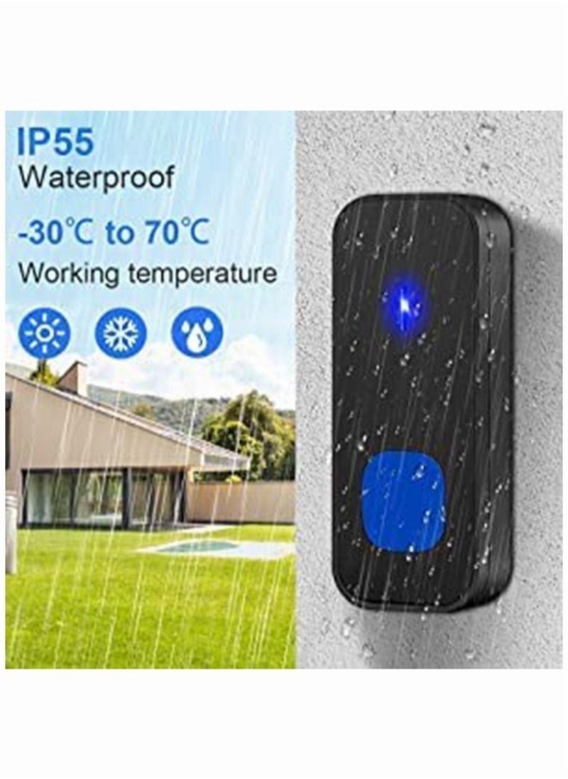 Y&D Waterproof Wireless Doorbell At 300 Feet with 55 Door Bell Chime 5 Levels Volume and LED Flash for Home Business  - Image 4