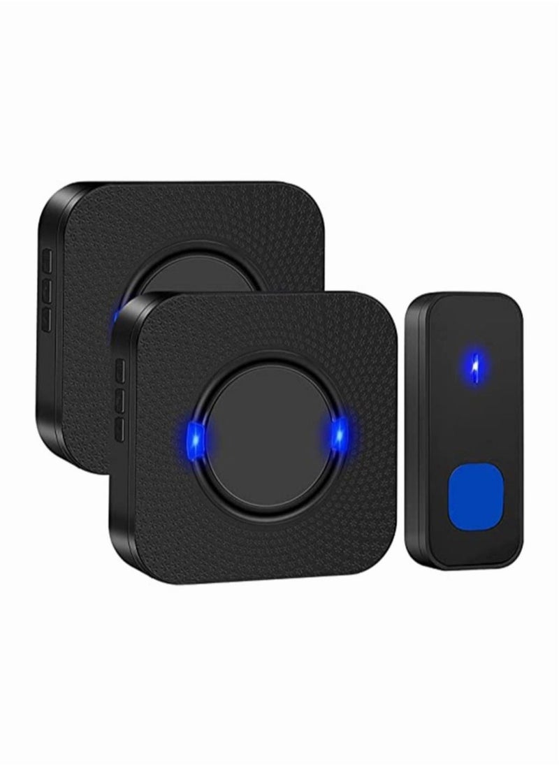 Y&D Waterproof Wireless Doorbell At 300 Feet with 55 Door Bell Chime 5 Levels Volume and LED Flash for Home Business  - Image 1