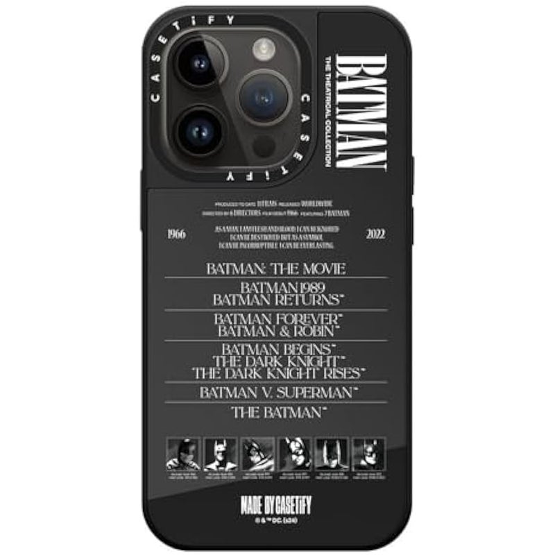 Casetify Mirror iPhone 14 Pro Case 【Batman Co-lab / 4.9ft Drop Protection/Compatible with Magsafe】 - A Hero Can be Anyone - Silver on Black - Image 3