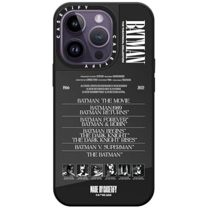 Casetify Mirror iPhone 14 Pro Case 【Batman Co-lab / 4.9ft Drop Protection/Compatible with Magsafe】 - A Hero Can be Anyone - Silver on Black - Image 2