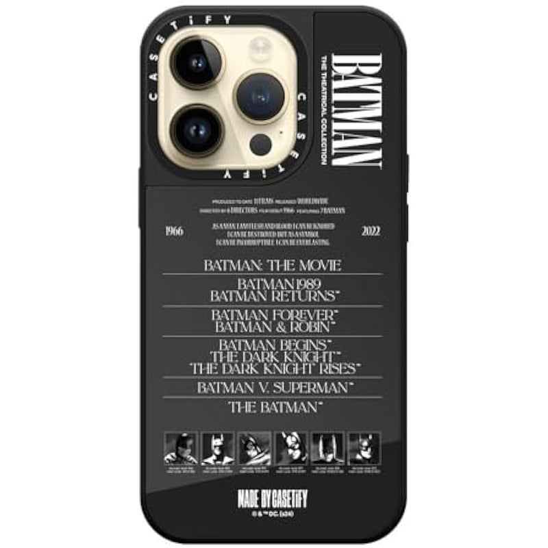 Casetify Mirror iPhone 14 Pro Case 【Batman Co-lab / 4.9ft Drop Protection/Compatible with Magsafe】 - A Hero Can be Anyone - Silver on Black - Image 4