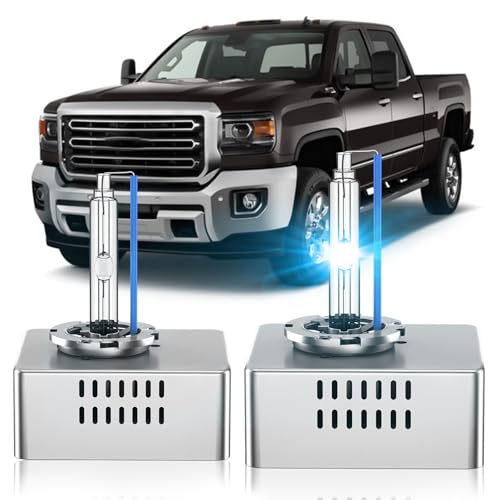 SENROBO D5S HID Xenon Headlight Bulb Compatible with GMC 2015-2018 Sierra 1500 2500 3500 HD 2018-2021 Terrain, 8000K White Blue, Pack of 2 - Image 1