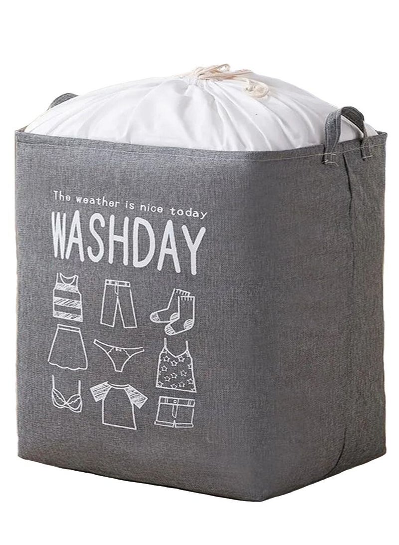 Deo King Foldable Waterproof Drawstring Clothes Storage Basket 10L - Image 1