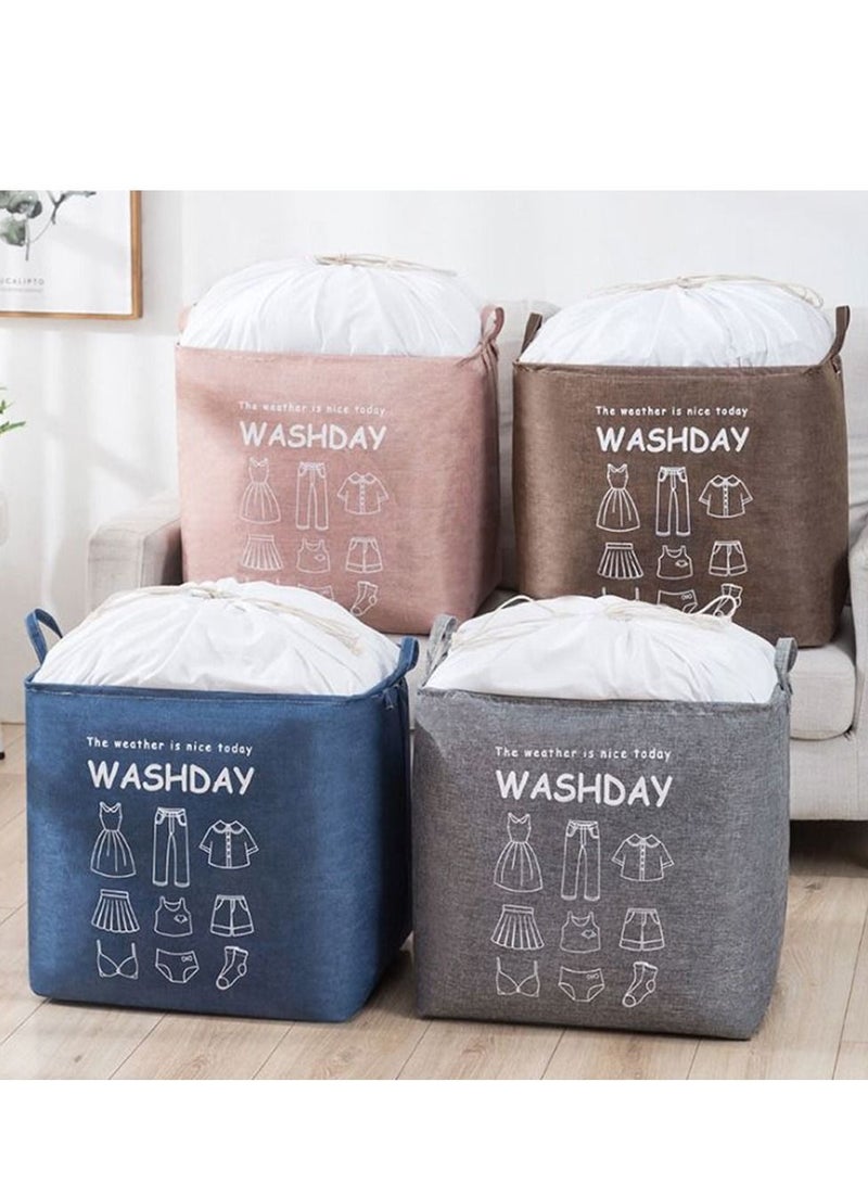 Deo King Foldable Waterproof Drawstring Clothes Storage Basket 10L - Image 5